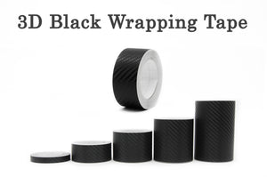 (テープ式) 3Dブラック カーボン調テープ 剥離紙有り